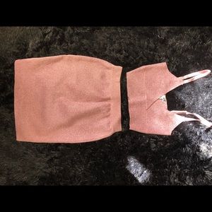 Fashion nova pink sparkle two piece